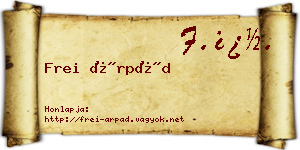 Frei Árpád névjegykártya